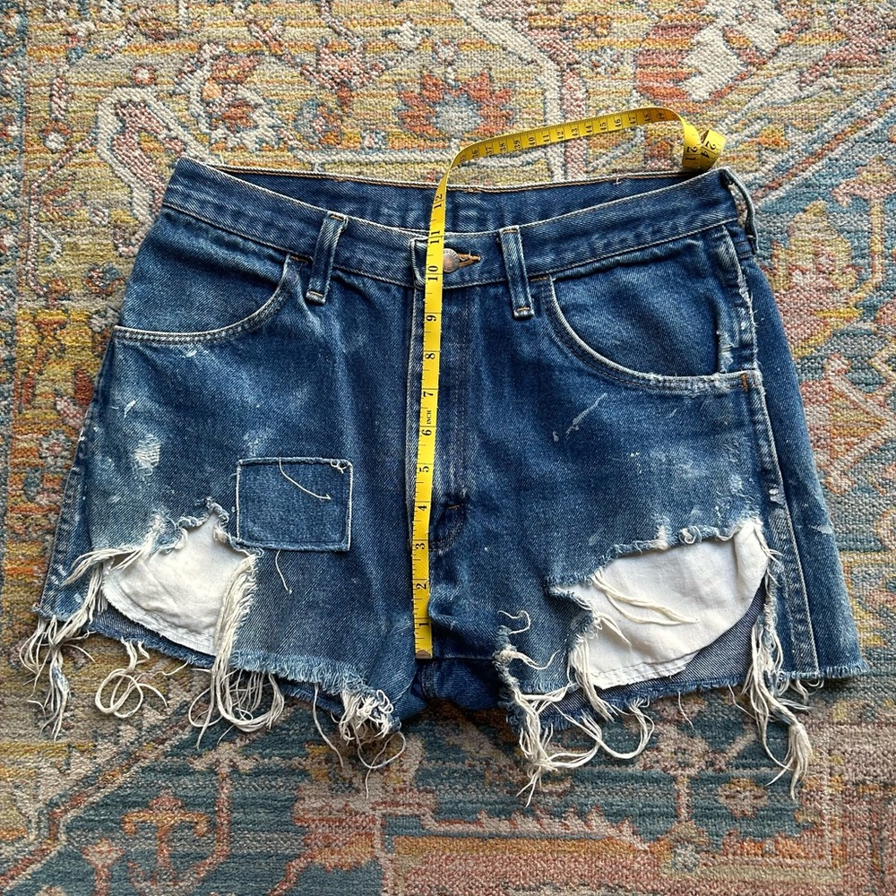 Upcycled Jean Shorts, originally Wrangler brand denim - Picture 4 of 4